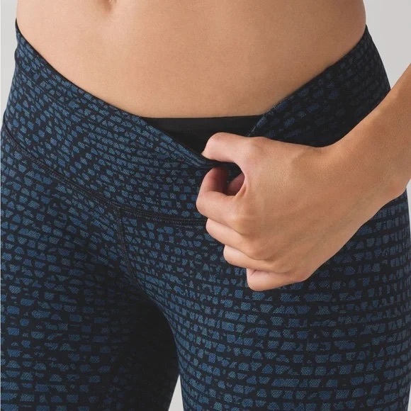 Lululemon Wunder Under Pant III Shatter Weave Desert Teal Alberta Lake size 4 - Picture 2 of 7
